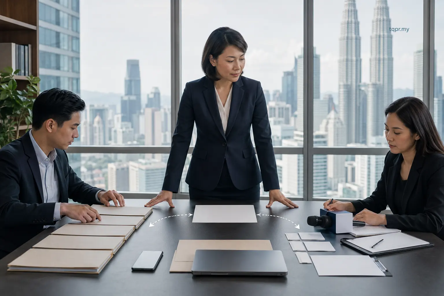 Corporate communications and public relations professionals managing stakeholder alignment and external media engagement from one shared narrative.