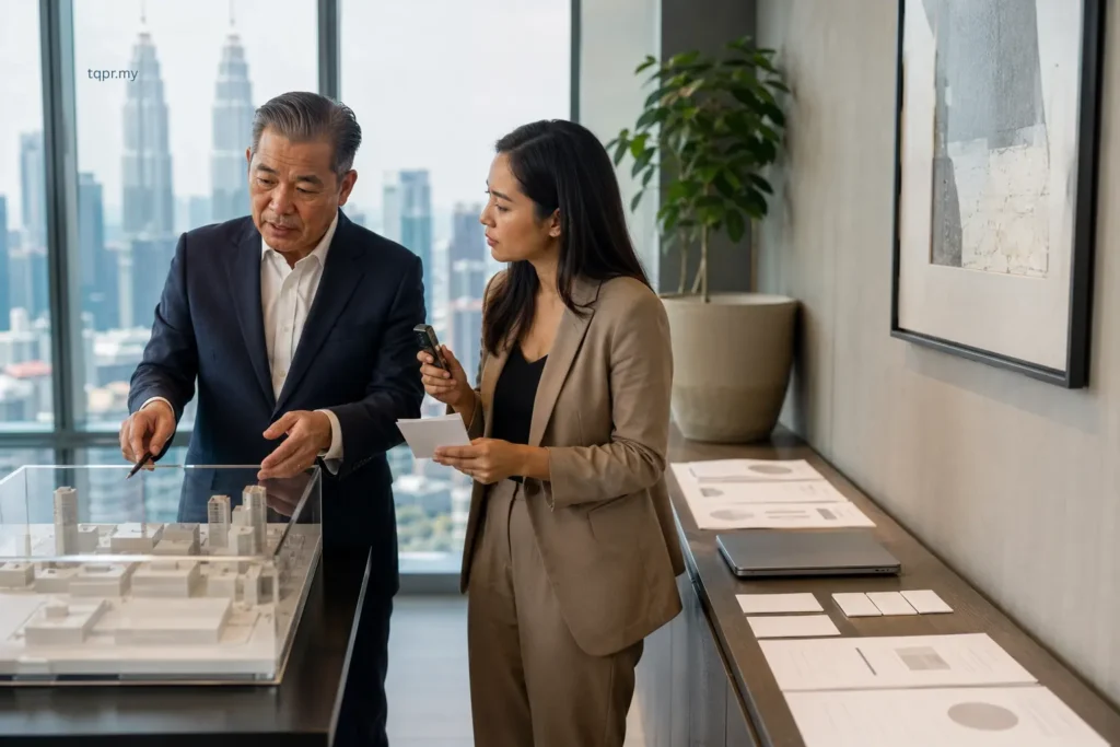 What Does a PR Copywriter Do and When Should You Hire One? 2 PR copywriter interviewing a Malaysian subject expert to gather facts, evidence and authentic language before drafting.