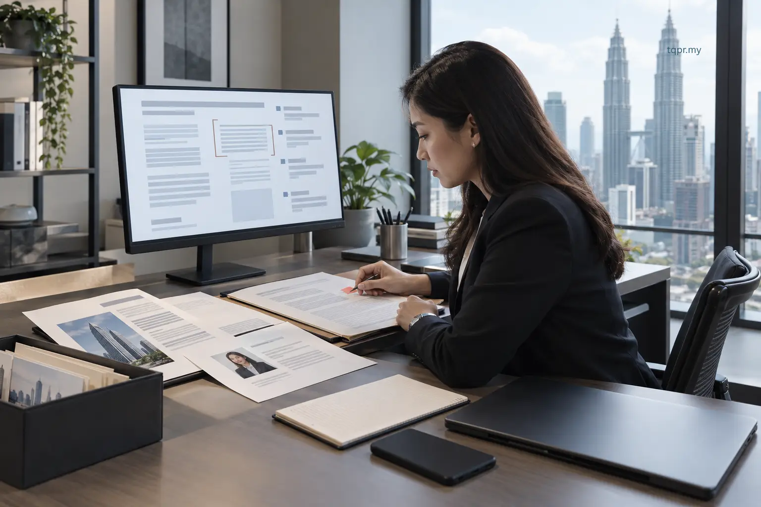 Communications analyst checking whether AI is misrepresenting your brand by comparing an AI answer with verified company facts.