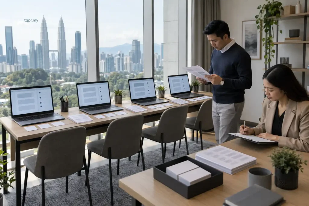 How to Monitor Your Brand Across Media, Search & AI Answers 2 Malaysian team using a fixed AI prompt library to compare brand answers consistently across repeated monitoring periods.