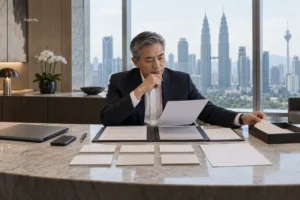 Blogs & Articles 17 Business decision-maker reviewing PR retainer scope, exclusions, responsibilities and commercial terms before signing in Malaysia.